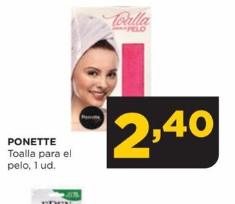 Alimerka PONETTE Toalla para el pelo, 1 ud. oferta