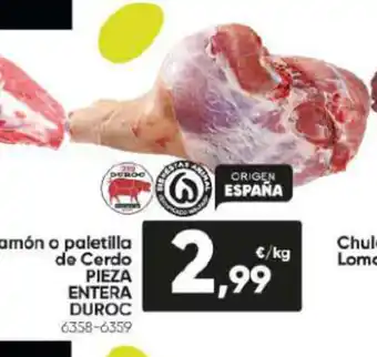 Family Cash Jamón o paletilla de Cerdo PIEZA ENTERA DUROC 6358-6359 oferta