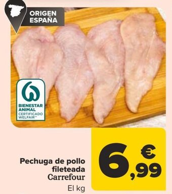 Carrefour Pechuga de pollo fileteada oferta