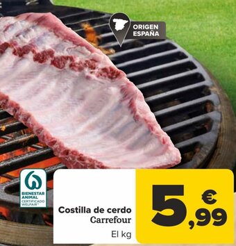 Carrefour Costilla de cerdo Carrefour oferta