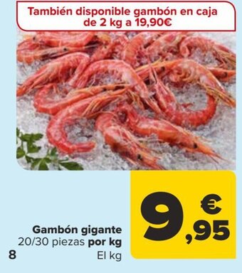 Carrefour Gambón gigante 20/30 piezas por kg oferta