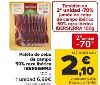 Carrefour Paleta de cebo de campo 50% raza ibérica IBERSIERRA oferta
