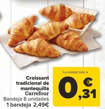 Carrefour Croissant tradicional de mantequilla carrefour oferta