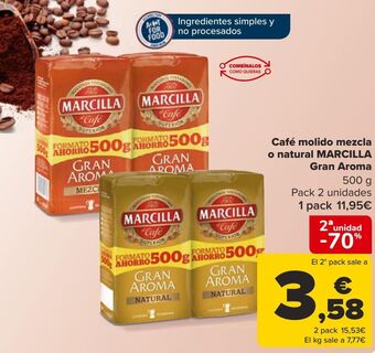 Carrefour Café molido mezcla o natural marcilla gran aroma oferta