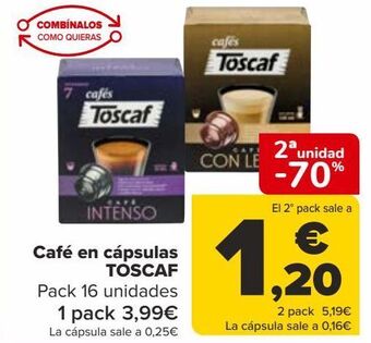 Carrefour Café en cápsulas toscaf oferta