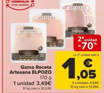 Carrefour Gama receta artesana elpozo oferta