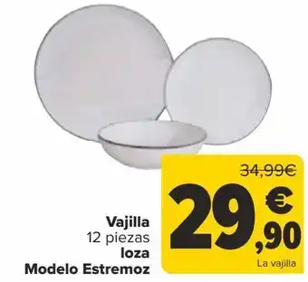 Carrefour Vajilla loza modelo estremoz oferta
