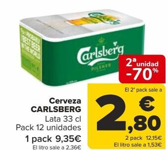 Carrefour Cerveza carlsberg oferta