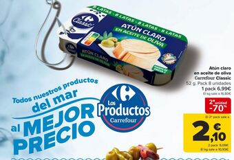 Carrefour Atún claro en aceite de oliva carrefour classic oferta