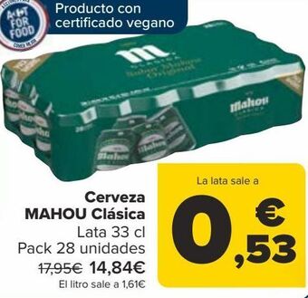 Carrefour Cerveza mahou clásica oferta