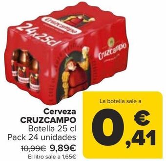 Carrefour Cerveza cruzcampo oferta