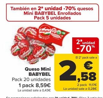 Carrefour Queso mini babybel oferta