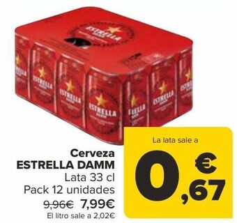 Carrefour Cerveza estrella damm oferta