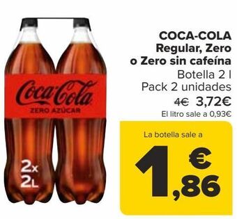 Carrefour Coca-cola regular, zero o zero sin cafeína oferta