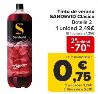 Carrefour Tinto de verano sandevid clásico oferta