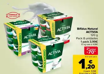 Carrefour Market Bífidus natural activia oferta