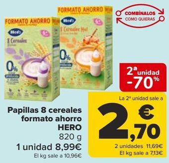 Carrefour Papillas 8 cereales formato ahorro hero oferta