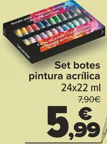 Carrefour Set botes pintura acrílica oferta