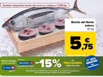 Carrefour Market Bonito del norte entero oferta