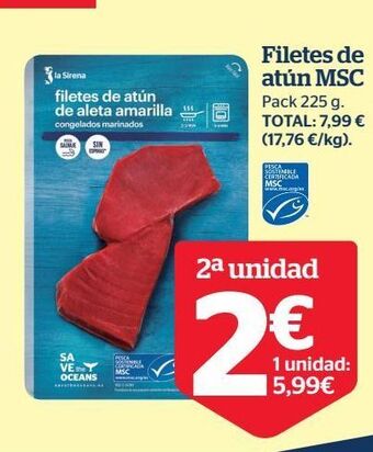 La Sirena Filetes de atún oferta
