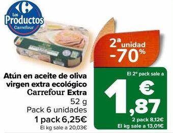 Carrefour Market Atún en aceite de oliva virgen extra ecológico carrefour extra oferta