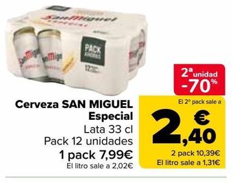 Carrefour Market Cerveza san miguel especial oferta