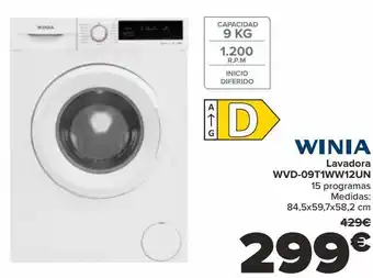 Carrefour Winia lavadora wvd-09t1ww12un oferta