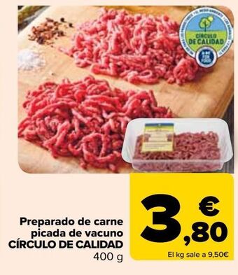 Carrefour Market Preparado de carne picada de vacuno circulo de calidad oferta