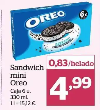 La Sirena Helado sandwich oreo oferta