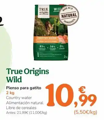 TiendAnimal Pienso para gatos true origins wild oferta