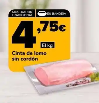 Supeco Cinta de lomo sin cordón, el kg oferta