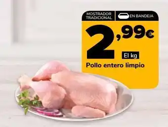 Supeco Pollo entero limpio, el kg oferta