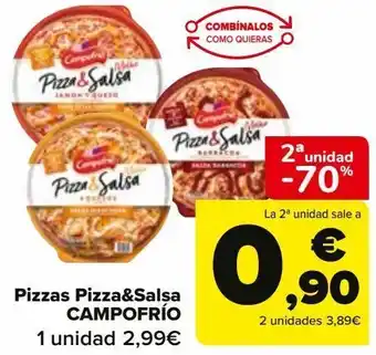 Carrefour Pizza pizza&salsa campofrío oferta