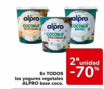 Carrefour En TODOS los yogures vegetales ALPRO base coco. oferta