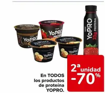 Carrefour EN TODOS los productos de proteína YOPRO. oferta
