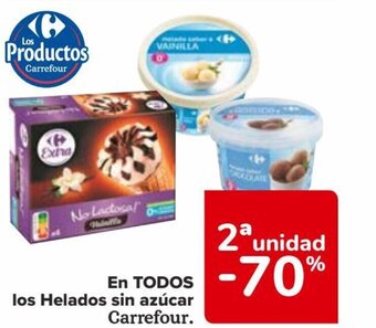 Carrefour EN TODOS los Helados sin azúcar Carrefour. oferta