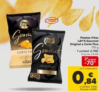 Carrefour Patatas fritas LAY'S Gourmet Original o Corte Fino oferta