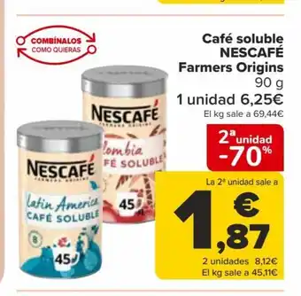 Carrefour Café soluble NESCAFÉ Farmers Origins 90 g oferta