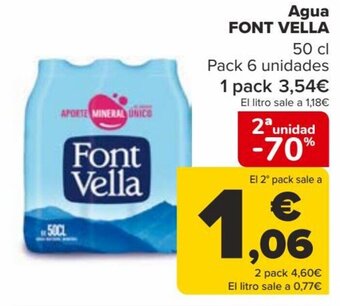 Carrefour Agua FONT VELLA oferta