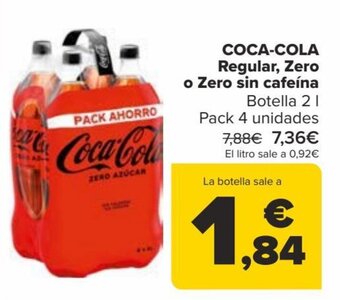Carrefour COCA-COLA Regular, Zero o Zero sin cafeína oferta