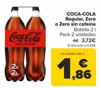 Carrefour COCA-COLA Regular, Zero o Zero sin cafeína oferta