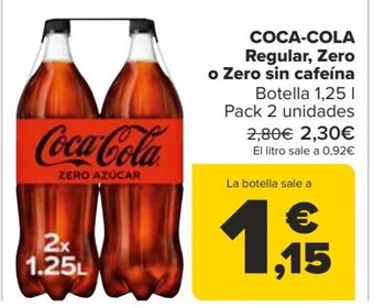 Carrefour COCA-COLA Regular, Zero o Zero sin cafeína oferta