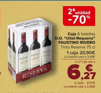 Carrefour Caja 6 botellas D.O. "Utiel-Requena" FAUSTINO RIVERO oferta