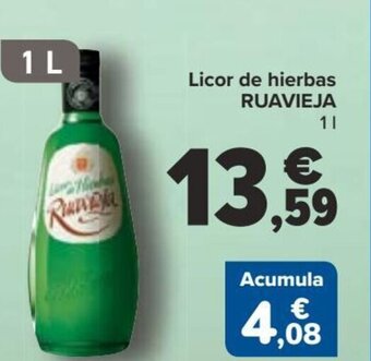 Carrefour Licor de hierbas RUAVIEJA oferta