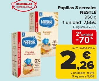 Carrefour Papillas 8 cereales NESTLÉ oferta