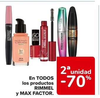 Carrefour EN TODOS los productos RIMMEL y MAX FACTOR. oferta