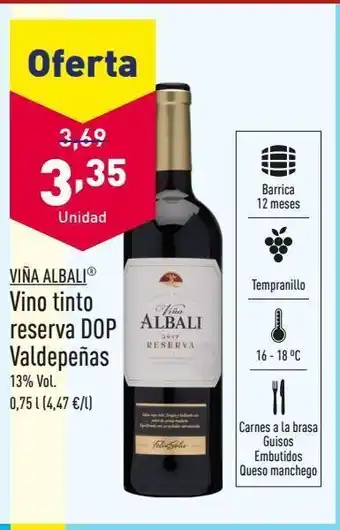 ALDI Vino tinto viña albali oferta