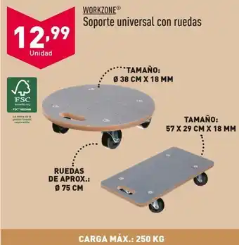 ALDI Soportes universal con ruedas workzone oferta