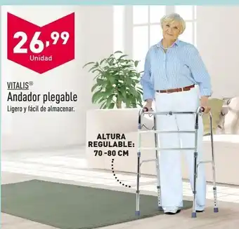 ALDI Andador plegable vitalis oferta