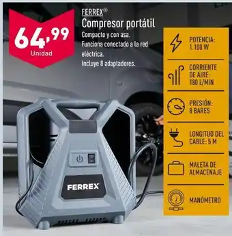 ALDI Compresor portatil ferrex oferta